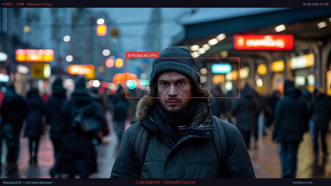 Видеофорензика: совпадение с чёрным списком в потоке людей
