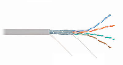 Кабель NIKOLAN F/UTP, 4 пары, Кат.5e, 24 AWG, внутренний, PVC, 305м/100м 