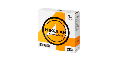 Кабель NIKOLAN F/UTP, 4 пары, Кат.5e, 24 AWG, внутренний, PVC, 305м/100м 