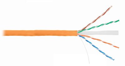 Кабель NIKOLAN U/UTP, 4 пары, Кат.6, 24 AWG, внутренний, LSZH 